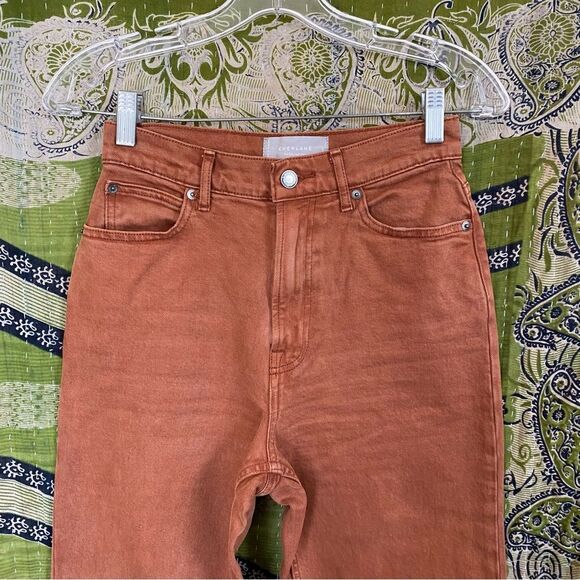 Everlane Rust Organic Cotton The Way-High Jeans Size 25 Tall - Picture 3 of 16